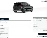 Konfiguracja Kia EV9: czarny SUV z opcją projektora logo na drzwiach. Cena 61.990 €.