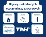 Objawy uszkodzonych uszczelniaczy zaworowych: dym z rury, zwiększone zużycie oleju, zanieczyszczone świece i olej, degradacja katalizatora.