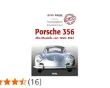 Okładka książki o Porsche 356, z widokiem na klasyczny samochód i informacją o 150 000 sprzedanych egzemplarzy.