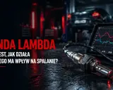 Sonda lambda: co to jest, jak działa i dlaczego ma wpływ na spalanie? Widok warsztatu samochodowego z częścią i ekranem diagnostycznym.